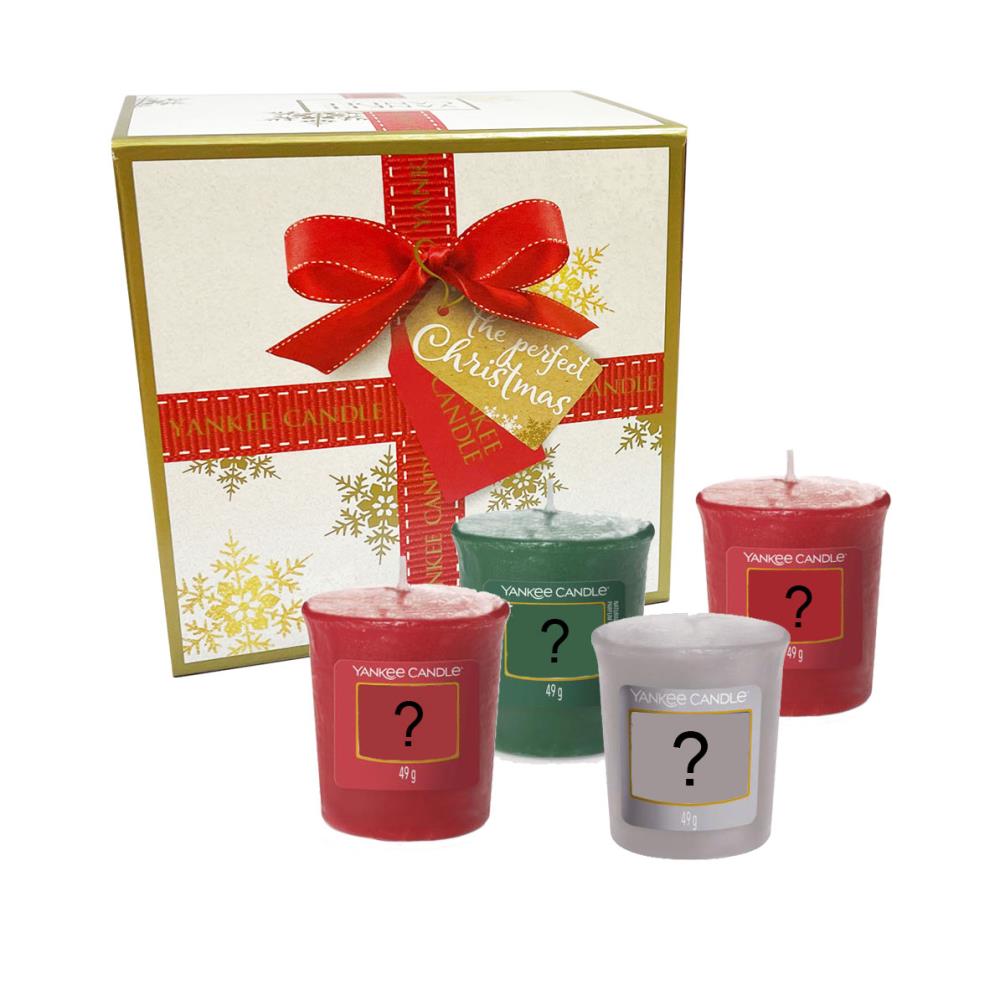 Yankee Candle 4 Votive Candle Festive Mystery Gift Box £7.18